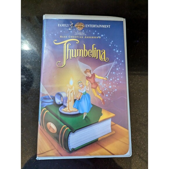 DON BLUTH THUMBELINA JODI BENSON ARIEL CHARO VHS 1994 CLAMSHELL - Picture 1 of 10
